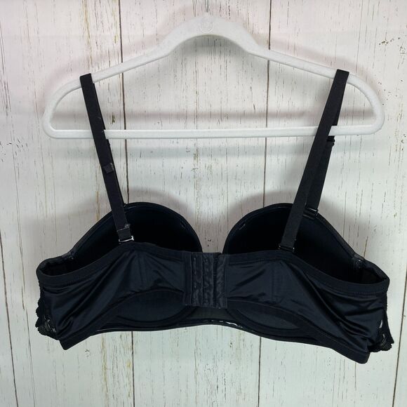 Torrid Curve Push Up Bra Size 40DD Black Convertible Strapless Underwire Lace - Picture 6 of 8